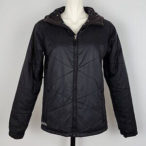 Burton Women's Black Hooded Insulated Zip Up Jacket Pockets Size Small